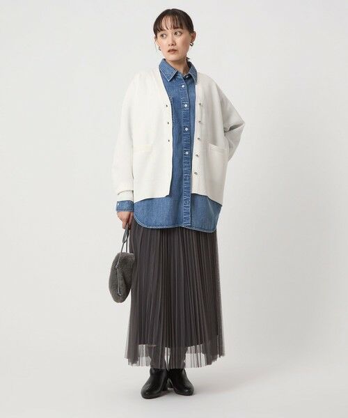 green label relaxing / グリーンレーベル リラクシング カーディガン・ボレロ | W/AC パフニット カーディガン ウォッシャブル | 詳細2