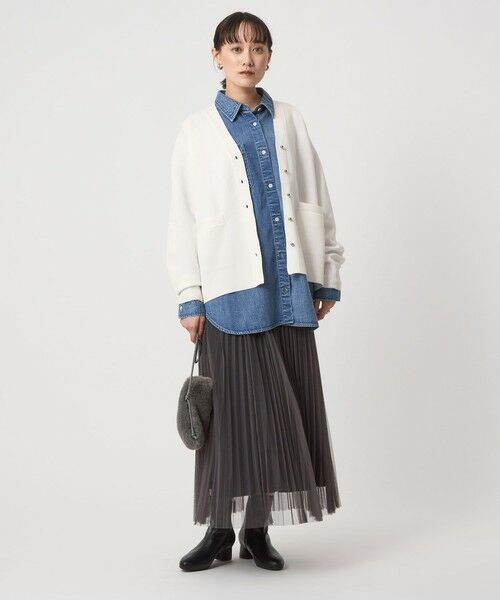 green label relaxing / グリーンレーベル リラクシング カーディガン・ボレロ | W/AC パフニット カーディガン ウォッシャブル | 詳細3