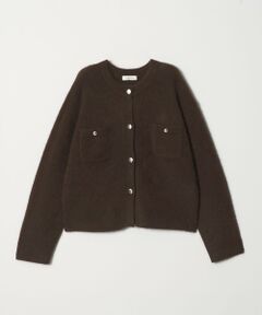 ヘアリー ニット ジャケットライク カーデイガン