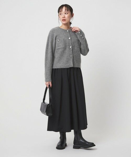 green label relaxing / グリーンレーベル リラクシング カーディガン・ボレロ | ヘアリー ニット ジャケットライク カーデイガン | 詳細3