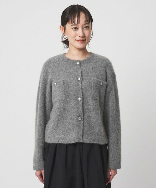 green label relaxing / グリーンレーベル リラクシング カーディガン・ボレロ | ヘアリー ニット ジャケットライク カーデイガン | 詳細4