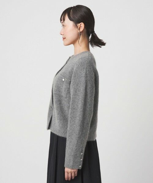 green label relaxing / グリーンレーベル リラクシング カーディガン・ボレロ | ヘアリー ニット ジャケットライク カーデイガン | 詳細5