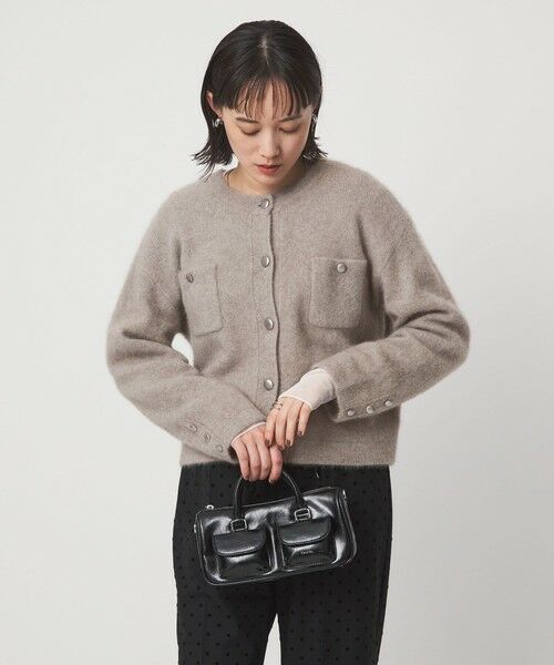 green label relaxing / グリーンレーベル リラクシング カーディガン・ボレロ | ヘアリー ニット ジャケットライク カーデイガン | 詳細12