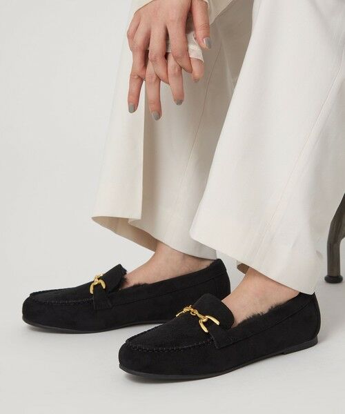 green label relaxing / グリーンレーベル リラクシング フラットシューズ | ウォームビット モカシン シューズ 撥水 | 詳細1