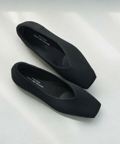 green label relaxing / グリーンレーベル リラクシング フラットシューズ | ウェルネス ニット スクエアVカット シューズ 撥水 ウォッシャブル
