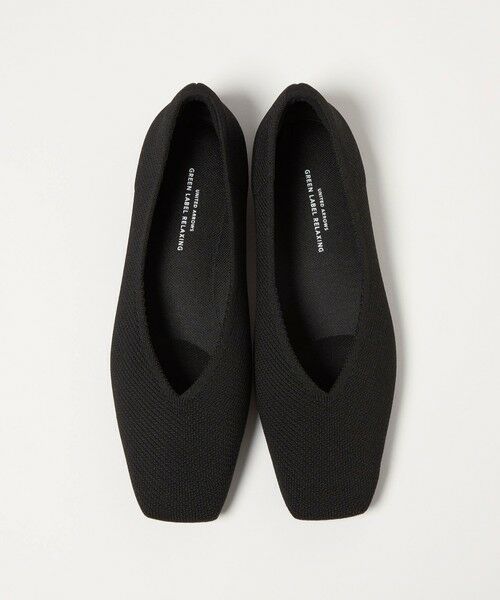 green label relaxing / グリーンレーベル リラクシング フラットシューズ | ウェルネス ニット スクエアVカット シューズ 撥水 ウォッシャブル | 詳細17