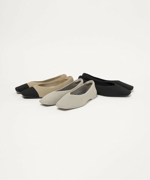 green label relaxing / グリーンレーベル リラクシング フラットシューズ | ウェルネス ニット スクエアVカット シューズ 撥水 ウォッシャブル | 詳細20