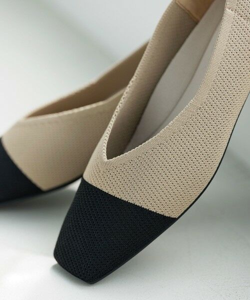 green label relaxing / グリーンレーベル リラクシング フラットシューズ | ウェルネス ニット スクエアVカット シューズ 撥水 ウォッシャブル | 詳細21