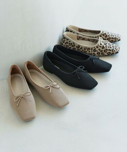 green label relaxing / グリーンレーベル リラクシング フラットシューズ | ウェルネス スクエア バレエシューズ / フラットシューズ 撥水 ウォッシャブル | 詳細1