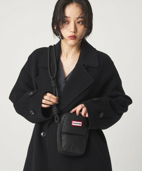 green label relaxing/グリーンレーベル リラクシング ＜HUNTER＞イントレピッド エクストラ パフド フォンポーチ BLACK FREE