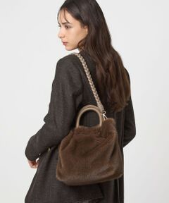 green label relaxing / グリーンレーベル リラクシング ショルダーバッグ | フェイクファー2WAY トートバッグ / ショルダーバッグ