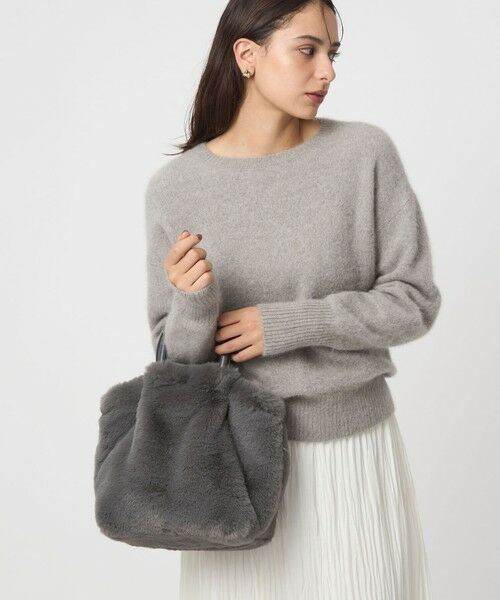 green label relaxing/グリーンレーベル リラクシング フェイクファー2WAY トートバッグ / ショルダーバッグ MD. GRAY FREE green label relaxing/グリーンレーベル リラクシング フェイクファー2WAY トートバッグ / ショルダーバッグ MD. GRAY FREE