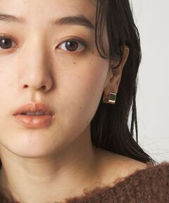 green label relaxing / グリーンレーベル リラクシング ピアス・イヤリング | 【WEB限定】スクエアクリップ フープピアス