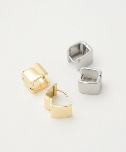 green label relaxing / グリーンレーベル リラクシング ピアス・イヤリング | 【WEB限定】スクエアクリップ フープピアス | 詳細10