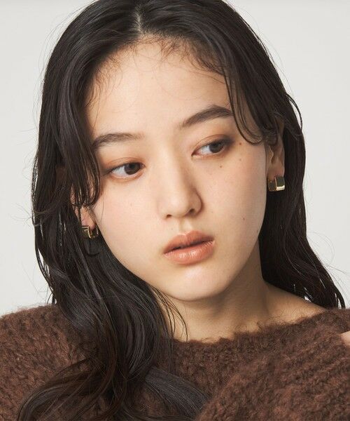 green label relaxing / グリーンレーベル リラクシング ピアス・イヤリング | 【WEB限定】スクエアクリップ フープピアス | 詳細3