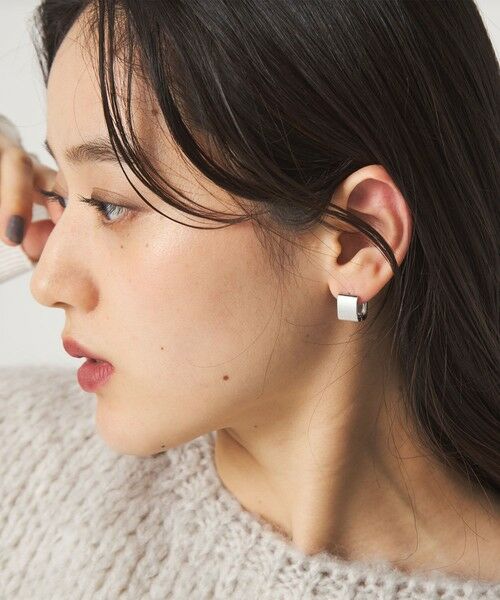 green label relaxing / グリーンレーベル リラクシング ピアス・イヤリング | 【WEB限定】スクエアクリップ フープピアス | 詳細11