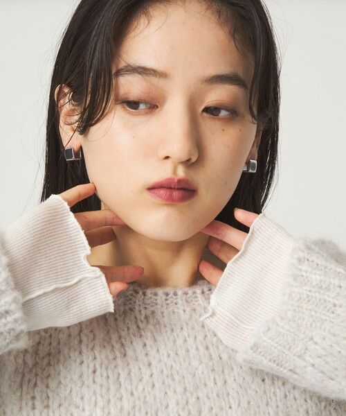 green label relaxing / グリーンレーベル リラクシング ピアス・イヤリング | 【WEB限定】スクエアクリップ フープピアス | 詳細12