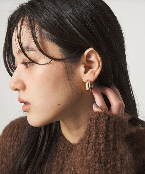 green label relaxing / グリーンレーベル リラクシング ピアス・イヤリング | 【WEB限定】チューブ ライン フープピアス 2 | 詳細3