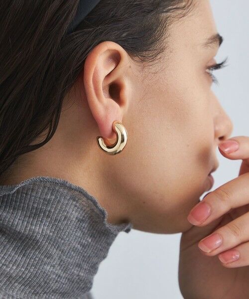 green label relaxing / グリーンレーベル リラクシング ピアス・イヤリング | 【WEB限定】チューブ ライン フープピアス 2 | 詳細7