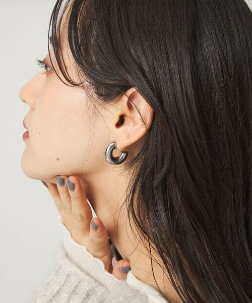 green label relaxing / グリーンレーベル リラクシング ピアス・イヤリング | 【WEB限定】チューブ ライン フープピアス 2 | 詳細13