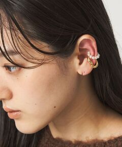 green label relaxing / グリーンレーベル リラクシング ピアス・イヤリング | 【WEB限定】2本セット イヤーカフ（ホワイトパーツ）/ イヤカフ