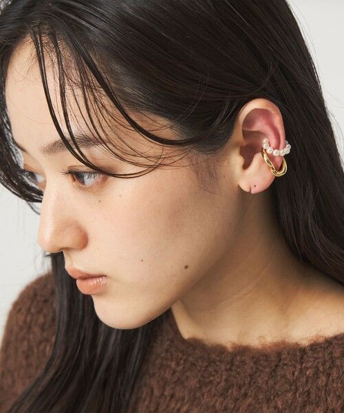 green label relaxing / グリーンレーベル リラクシング ピアス・イヤリング | 【WEB限定】2本セット イヤーカフ（ホワイトパーツ）/ イヤカフ | 詳細3
