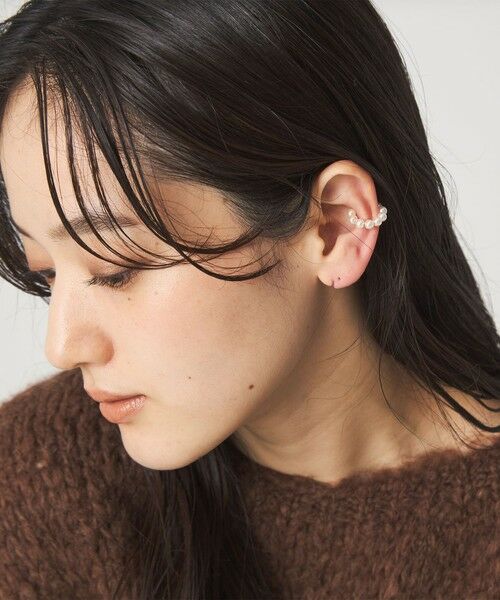 green label relaxing / グリーンレーベル リラクシング ピアス・イヤリング | 【WEB限定】2本セット イヤーカフ（ホワイトパーツ）/ イヤカフ | 詳細4