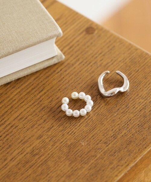 green label relaxing / グリーンレーベル リラクシング ピアス・イヤリング | 【WEB限定】2本セット イヤーカフ（ホワイトパーツ）/ イヤカフ | 詳細8