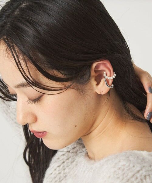 green label relaxing / グリーンレーベル リラクシング ピアス・イヤリング | 【WEB限定】2本セット イヤーカフ（ホワイトパーツ）/ イヤカフ | 詳細9