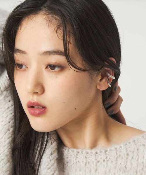 green label relaxing / グリーンレーベル リラクシング ピアス・イヤリング | 【WEB限定】2本セット イヤーカフ（ホワイトパーツ）/ イヤカフ | 詳細10