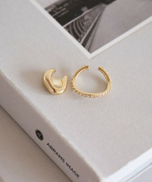 green label relaxing / グリーンレーベル リラクシング ピアス・イヤリング | 【WEB限定】2本セット イヤーカフ（キュービックジルコニア） / イヤカフ | 詳細1