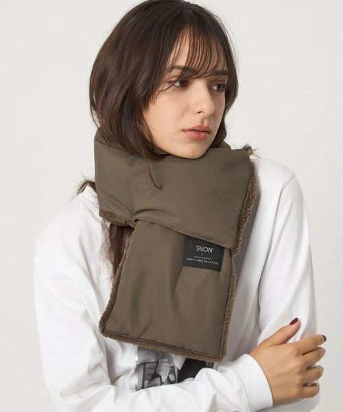 green label relaxing / グリーンレーベル リラクシング マフラー・ショール・スヌード・ストール | 【別注】＜TAION＞ダウンボア マフラー | 詳細15