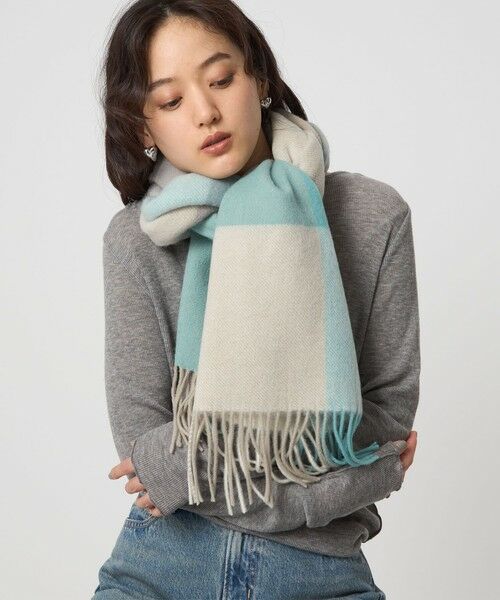 green label relaxing / グリーンレーベル リラクシング マフラー・ショール・スヌード・ストール | ウール 柄 ストール | 詳細7