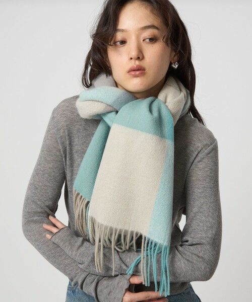 green label relaxing / グリーンレーベル リラクシング マフラー・ショール・スヌード・ストール | ウール 柄 ストール | 詳細8