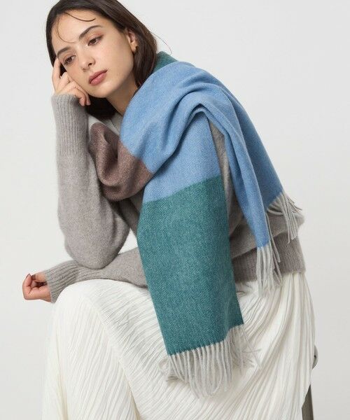 green label relaxing / グリーンレーベル リラクシング マフラー・ショール・スヌード・ストール | ウール 柄 ストール | 詳細13
