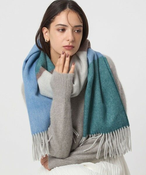 green label relaxing / グリーンレーベル リラクシング マフラー・ショール・スヌード・ストール | ウール 柄 ストール | 詳細14