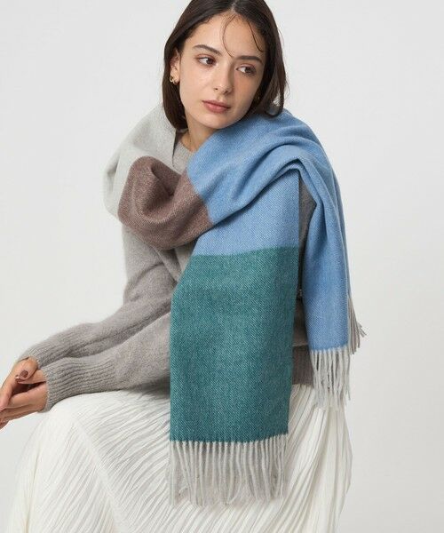 green label relaxing / グリーンレーベル リラクシング マフラー・ショール・スヌード・ストール | ウール 柄 ストール | 詳細16