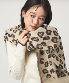 green label relaxing / グリーンレーベル リラクシング マフラー・ショール・スヌード・ストール | レオパード ジャガード ストール