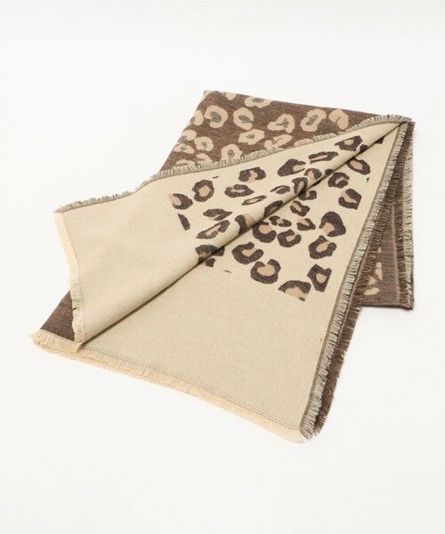 green label relaxing / グリーンレーベル リラクシング マフラー・ショール・スヌード・ストール | レオパード ジャガード ストール | 詳細5