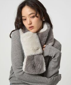 green label relaxing / グリーンレーベル リラクシング マフラー・ショール・スヌード・ストール | フェイクファー リバーシブル マフラー