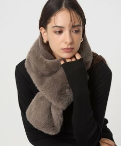 green label relaxing / グリーンレーベル リラクシング マフラー・ショール・スヌード・ストール | フェイクファー リバーシブル マフラー