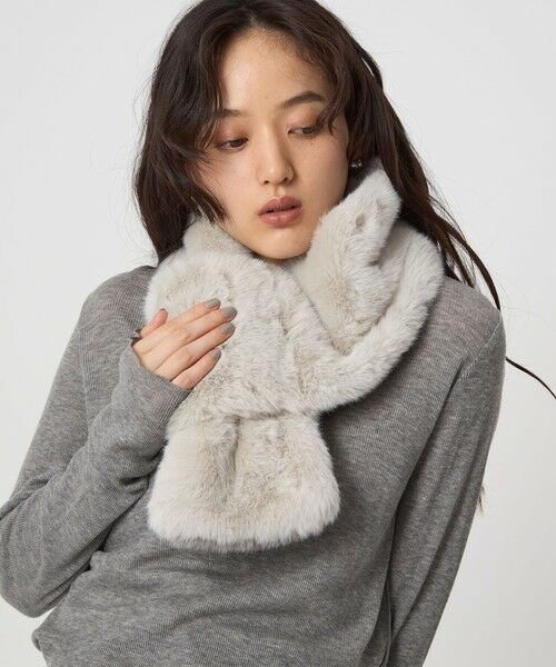 green label relaxing / グリーンレーベル リラクシング マフラー・ショール・スヌード・ストール | フェイクファー リバーシブル マフラー | 詳細4