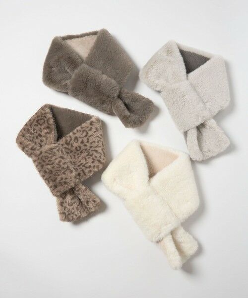 green label relaxing / グリーンレーベル リラクシング マフラー・ショール・スヌード・ストール | フェイクファー リバーシブル マフラー | 詳細11