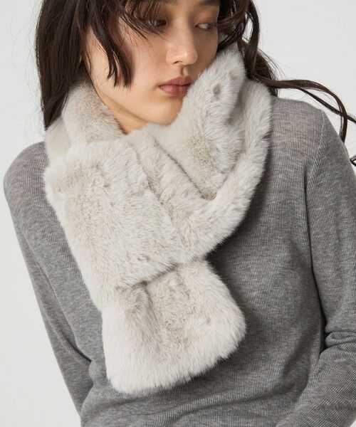 green label relaxing / グリーンレーベル リラクシング マフラー・ショール・スヌード・ストール | フェイクファー リバーシブル マフラー | 詳細6