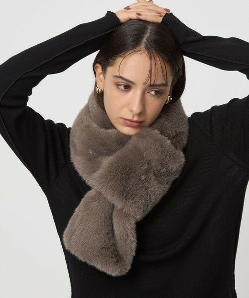 green label relaxing / グリーンレーベル リラクシング マフラー・ショール・スヌード・ストール | フェイクファー リバーシブル マフラー | 詳細12