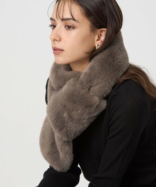 green label relaxing / グリーンレーベル リラクシング マフラー・ショール・スヌード・ストール | フェイクファー リバーシブル マフラー | 詳細13