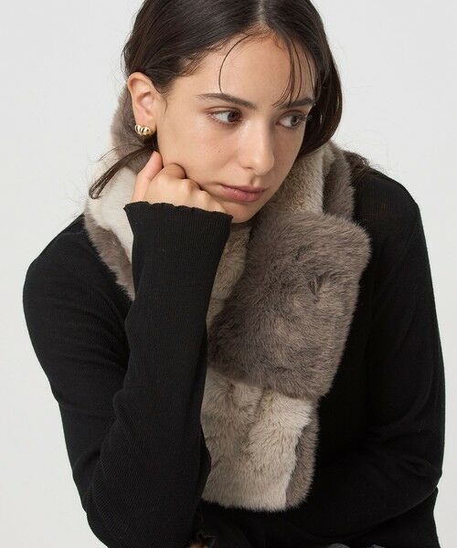 green label relaxing / グリーンレーベル リラクシング マフラー・ショール・スヌード・ストール | フェイクファー リバーシブル マフラー | 詳細14