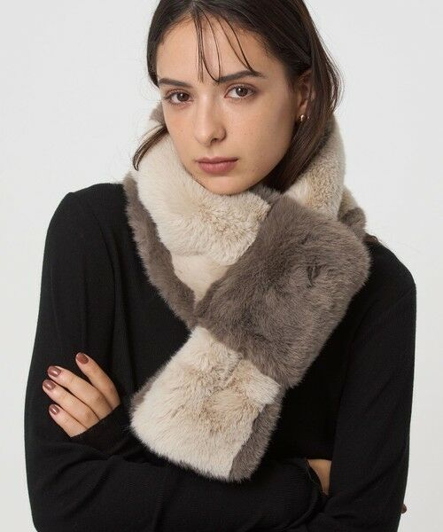 green label relaxing / グリーンレーベル リラクシング マフラー・ショール・スヌード・ストール | フェイクファー リバーシブル マフラー | 詳細15