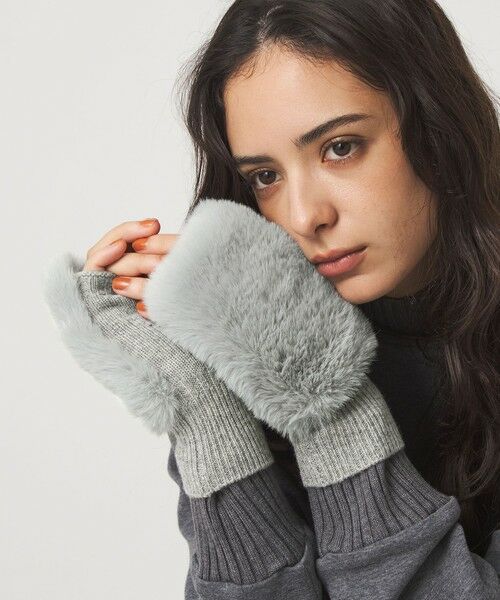 green label relaxing / グリーンレーベル リラクシング 手袋 | ＜VINCENT PRADIER＞ファーライク グローブ | 詳細2