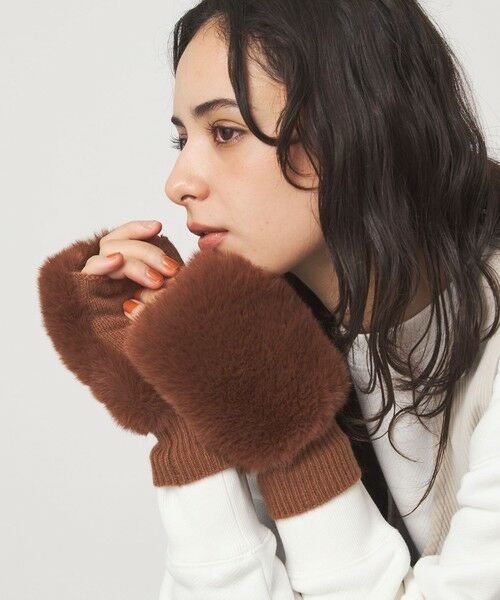 green label relaxing/グリーンレーベル リラクシング <VINCENT PRADIER>ファーライク グローブ MD. BROWN FREE green label relaxing/グリーンレーベル リラクシング <VINCENT PRADIER>ファーライク グローブ MD. BROWN FREE